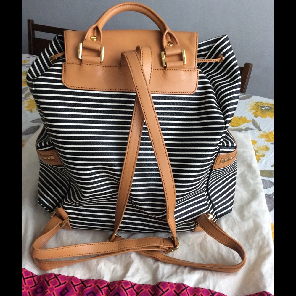 Authentic Tory Burch Striped Backpack - image 4